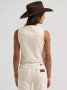 WRNAGLER WOMENS CREAM DENIM VEST