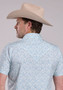 STETSON MENS SHORT SLEEVE SNAP SHIRT - BLUE VIC FLORAL