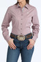 CINCH WOMENS PINSTRIPE LONG SLEEVE BUTTON UP 