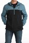 CINCH MENS BLUE COLOR BLOCK WINDBREAKER