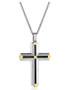 NC6436 GOLD POINT CROSS NECKLACE-Montana Golden 