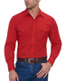 ELY CATTLEMEN SOLID RED CLASSIC PEARL SNAP LONG SLEEVE