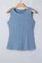 BLUE RIBBED TANK