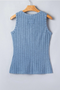BLUE RIBBED TANK
