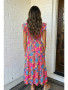 TIERED BOHO FLORAL DRESS