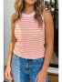 PINK/ORANGE STRIPED TANK TOP