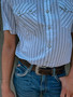 ROCK & ROLL PEARL SNAP STRIPED SHIRT