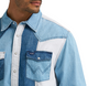 WRANGLER MIXED DENIM LONG SLEEVE SHIRT 