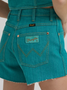 WRANGLER X LAINEY WILSON TEAL SHORTS 