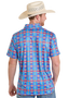 ROCK & ROLL MENS MULTICOLORED AZTEC POLO 