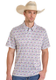 ROCK&ROLL MENS WESTERN PRINTED POLO 