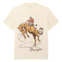 Wrangler® “Bronc Rider” Graphic Short Sleeve T-Shirt – Regular Fit, Antique White