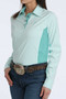 CINCH WOMENS AREAFLEX HYBRID LONG SLEEVE - LIGHT BLUE