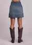 STETS ON WOMENS DENIM FRONT PATCH SKIRT