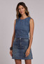 STETSON WOMENS DENIM MUSCLE TANK 