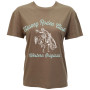 HOOEY WOMENS RODEO CLUB TEE - BROWN/TURQ