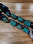 PAIGE WALLACE TURQUOISE SCARF SLIDES 