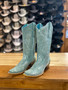CORRAL WOMENS DISTRESSED AQUA FLORAL BOOT 