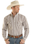 PANHANDLE SLIM STRIPED TWO POCKET BUTTON UP 