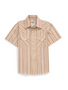 ELY CATTLEMEN BOYS SHORT SLEEVE OLIVE STRIPED WESTERN SHIRT