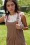 CRUEL WOMENS BROWN ROMPER 