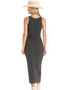 ROCK & ROLL RUCHED SIDE DRESS - BLACK