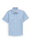 ELY CATTLEMEN BOYS BLUE SHORT SLEEVE SHIRT 