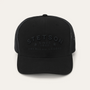 STETSON BLACK EMBROIDERED BALL CAP