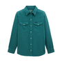 WRANGLER TURQOISE LONG SLEEVE PEARL SNAP