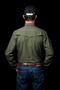FERRELL MEN'S OLIVE GREEN LONG SLEEVE PEARL SNAP SHIRT