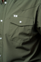 FERRELL MEN'S OLIVE GREEN SHORT SLEEVE PEARL SNAP SHIRT