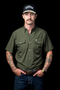 FERRELL MEN'S OLIVE GREEN SHORT SLEEVE PEARL SNAP SHIRT