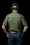 FERRELL MEN'S OLIVE GREEN SHORT SLEEVE PEARL SNAP SHIRT