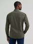 WRANGLER MENS DENIM SHIRT - OLIVE GREEN