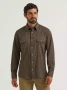 MENS WRANGLER ATG SHIRT - TURKISH COFFEE 