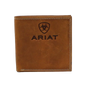 ARIAT EMBOSSED LOGO BROWN BIFOLD WALLET