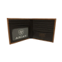ARIAT EMBOSSED LOGO BROWN BIFOLD WALLET
