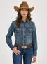 WRANGLER WOMEN'S DENIM PEARL SNAP LONG SLEEVE