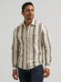 WRANGLER RETRO PREMIUM OLIVE STRIPED LONG SLEEVE 