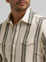 WRANGLER RETRO PREMIUM OLIVE STRIPED LONG SLEEVE 