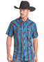 ROCK & ROLL MENS TEK STRIPED SHORT SLEEVE SHIRT