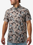BURLEBO MENS PERFORMANCE BUTTON UP MALLARD MAYHEM CAMO SHIRT
