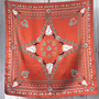 SQUASH BLOSSOMED SILK WILD RAG - 35 X 35