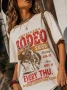 WOMENS AMERICAN RODEO SHOW OVERSIZED TEE