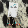 MULTI STONE EARRLINGS AND STERLING SILVER PEARLS