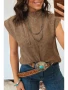 RIBBED MOCKNECK SWEATER  VEST 