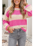 STRIPED COLORBLOCK PINK SWEATER