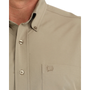 MEN'S ARENAFLEX KHAKI BROWN BUTTON DOWN