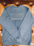 FRINGE NAVY BLUE EMBROIDERED CREWNECK 