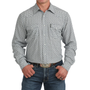 CINCH MEN'S WHITE ARENAFLEX GEOMETRIC PEARL SNAP